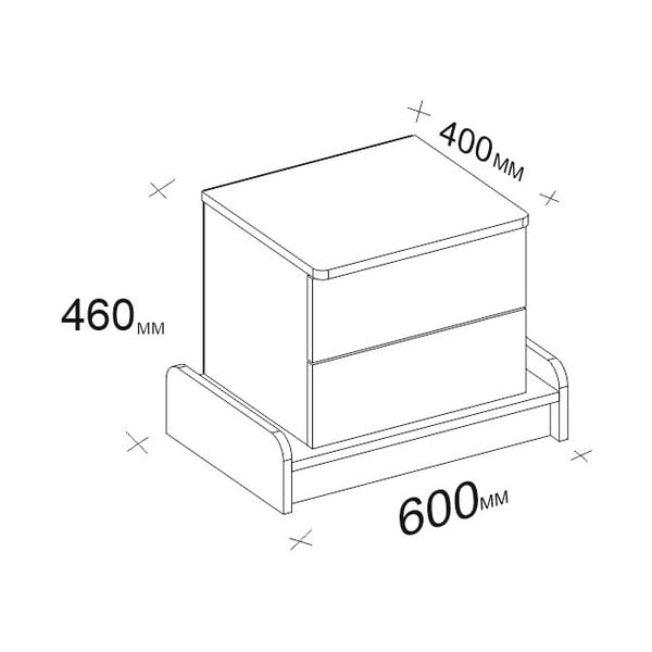 Biely nočný stolík Marina – Kalune Design-image-3