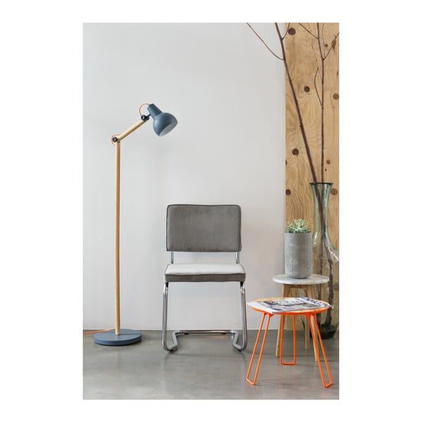 Sivé čalúnené hojdacie jedálenské stoličky v súprave 2 ks Ridge Kink Rib – Zuiver-image-2