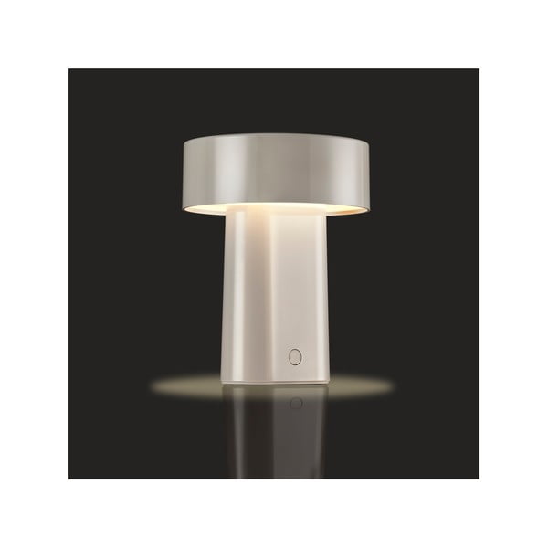 Sivobéžová plastová LED stolová lampa (výška 18 cm) Oblong – Zone-image-2