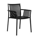 Čierne plastové záhradné stoličky v súprave 2 ks Tulsa – House Nordic