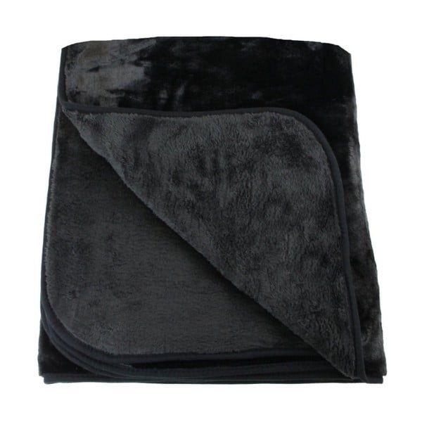 Čierna deka Gözze Cashmere, 180 x 220 cm