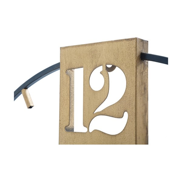 Čierne nástenné hodiny s detailmi v zlatej farbe Mauro Ferretti Goldy, ø 60 cm-image-2