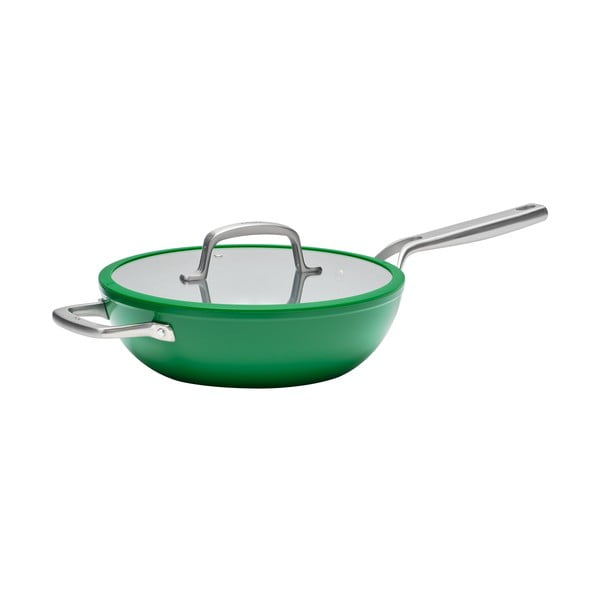 Wok panvica s pokrievkou/s keramickým povrchom ø 28 cm Meda 3.0 – FABINI