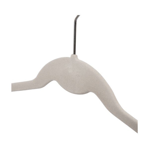 Súprava 5 béžových detských vešiakov so zamatovým povrchom Compactor-image-3