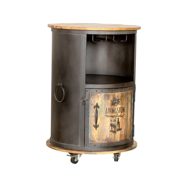 Čierna kovová vinotéka na 9 fliaš, 60x85 cm Luni – Interia Home & Living-image-2