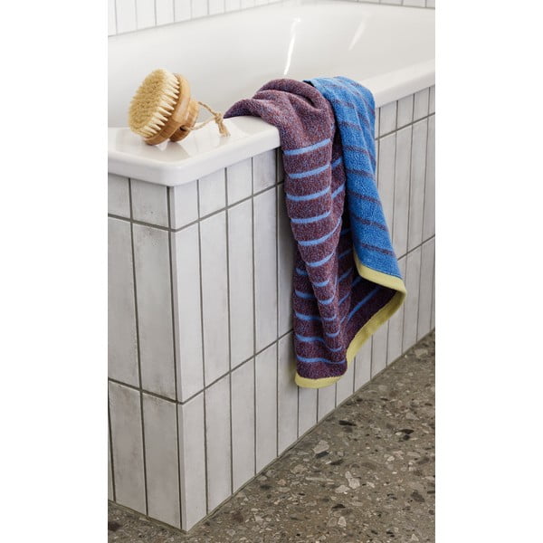 Modro-fialový bavlnený uterák Hübsch Dora, 50 x 100 cm-image-1