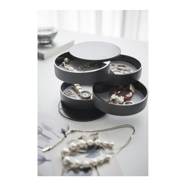 Čierna poschodová šperkovnica YAMAZAKI Tower-image-1