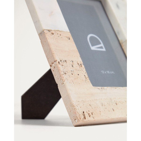 Biely kamenný stojací rámček 18x23 cm Uria – Kave Home-image-2