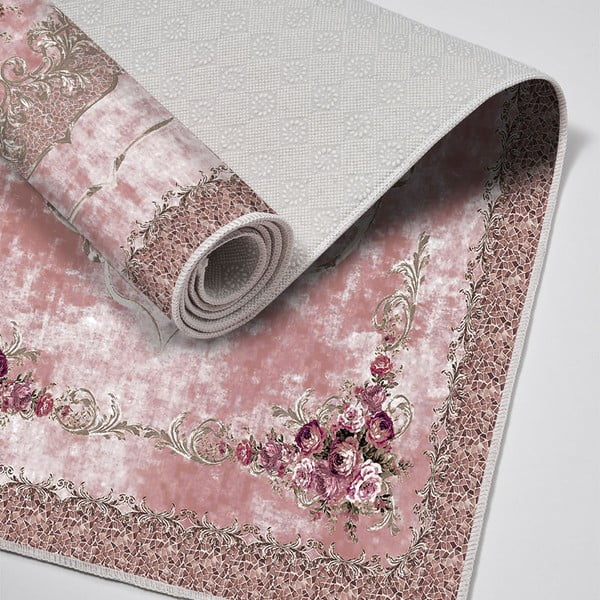 Ružové kúpeľňové predložky v súprave 2 ks 60x100 cm – Foutastic-image-2