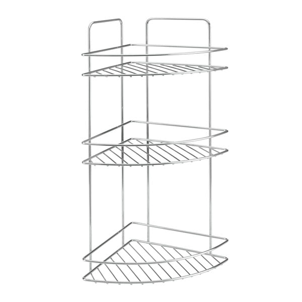 Oceľová kúpeľňová polička v lesklo striebornej farbe Luxy – Metaltex