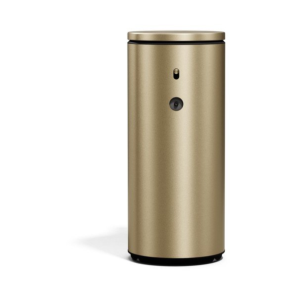 Bezdotykový oceľový dávkovač mydla v matne zlatej farbe 266 ml – simplehuman-image-1