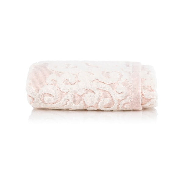 Svetloružový bavlnený uterák Maison Carezza Bari, 50 × 70 cm
