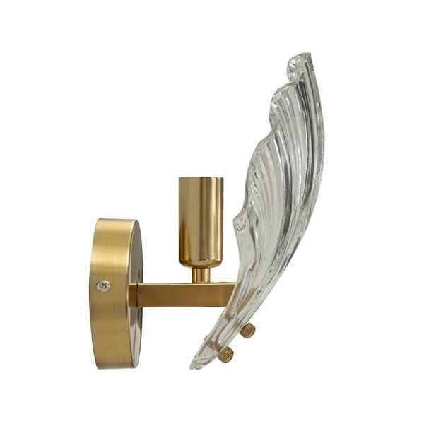 Sklenené nástenné svietidlo v zlatej farbe Da Muro Shell – Mauro Ferretti-image-2