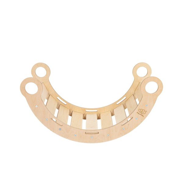 Hojdačka z borovicového dreva v prírodnej farbe 39x75x38 cm Montessori – Meowbaby-image-3