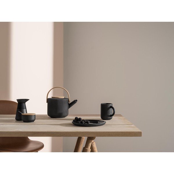 Čierna kameninová kanvica na čaj 1,25 l Theo – Stelton-image-3