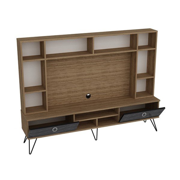 Sivo-hnedá TV súprava v dekore orecha 180x136 cm Lorenz - Kalune Design-image-2