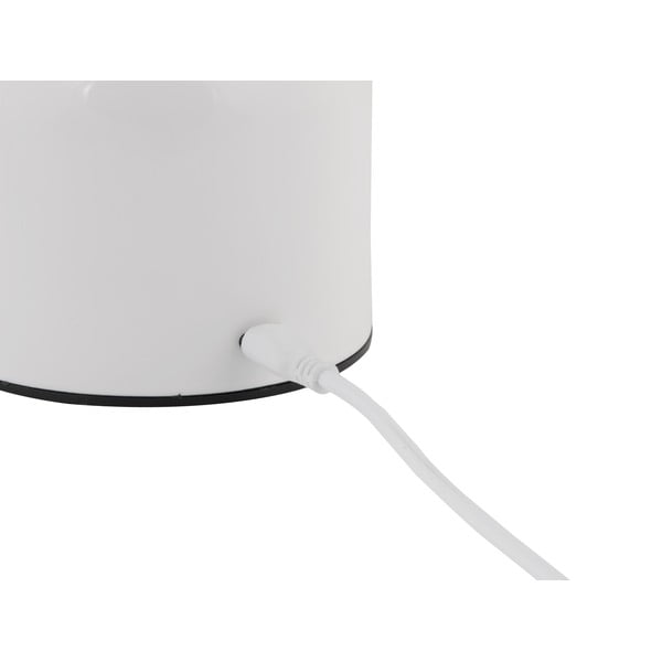 Biela LED stolová lampa s kovovým tienidlom (výška 14 cm) Impetu – Leitmotiv-image-4