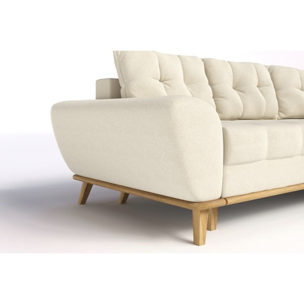 Krémová rozkladacia rohová pohovka (pravý roh) Balitco – Ropez-image-4