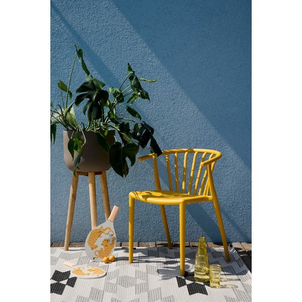 Žltá záhradná stolička Bonami Essentials Capri-image-1