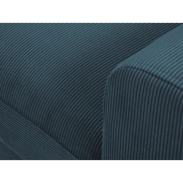 Tmavomodrá rozkladacia rohová menčestrová pohovka Kooko Home Jazz, ľavý roh-image-1