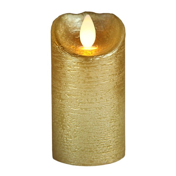 Svietiaca LED svíčka v zlatej farbe Best Season Glow Flame