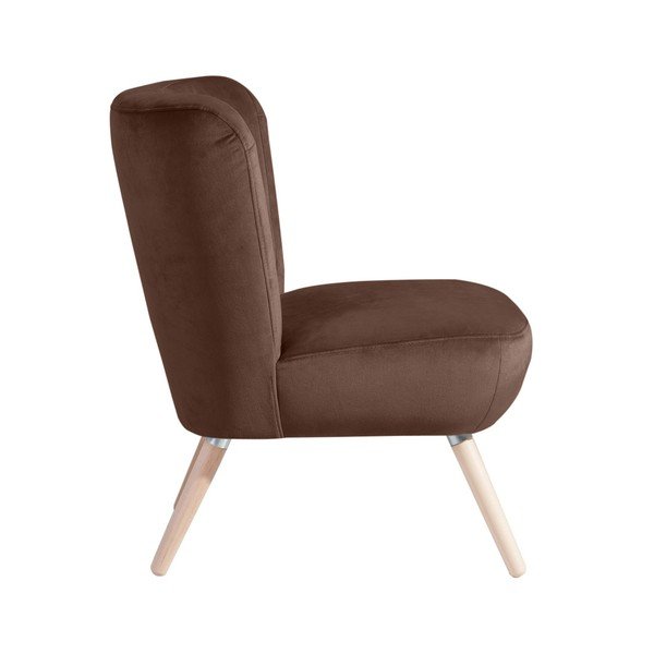 Hnedé kreslo Max Winzer Neele Velvet-image-2