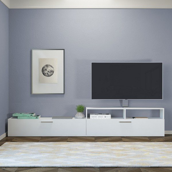 Biela TV zostava Siri, šírka 240 cm-image-1