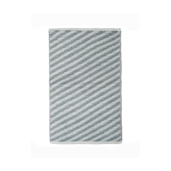 Sivý bavlnený ručne tkaný koberec Pipsa Diagonal, 60 × 90 cm