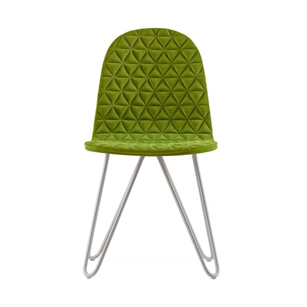 Zelená stolička s kovovými nohami IKER Mannequin X Triangle