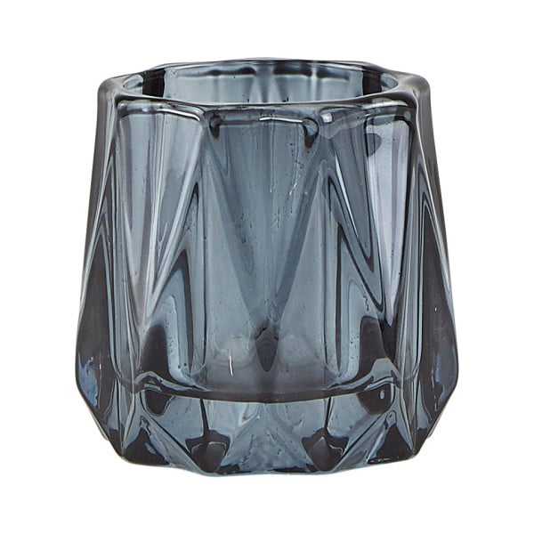 Sivý sklenený svietnik na čajovú sviečku KJ Collection Diam, ⌀ 6,5 cm