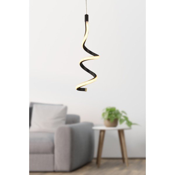 Čierne kovové LED závesné svietidlo ø 12 cm Hilton – Squid Lighting-image-1