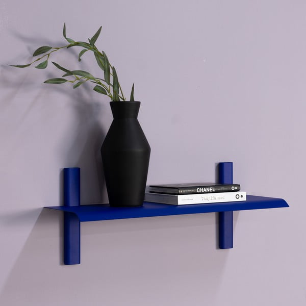 Modrá kovová polica 60 cm Hola – Spinder Design-image-1