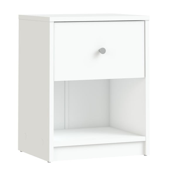 Biely nočný stolík s poličkami May - Tvilum-image-2