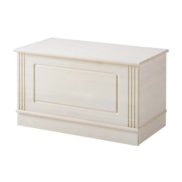 Biela truhlica z borovicového dreva 80x45 cm Anita – Støraa-image-2