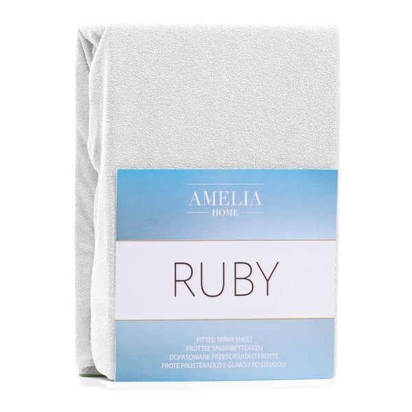 Biela napínacia froté plachta 240x220 cm Ruby – Restilo-image-2