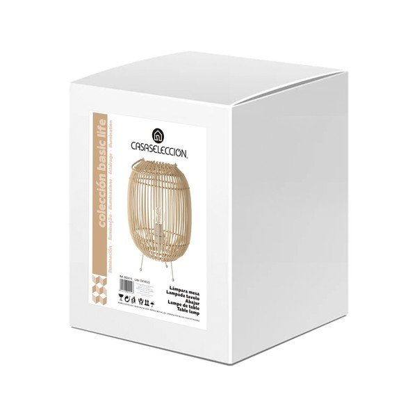 Ratanová stolová lampa v prírodnej farbe s ratanovým tienidlom (výška 30,5 cm) Natural Way – Casa Selección-image-4