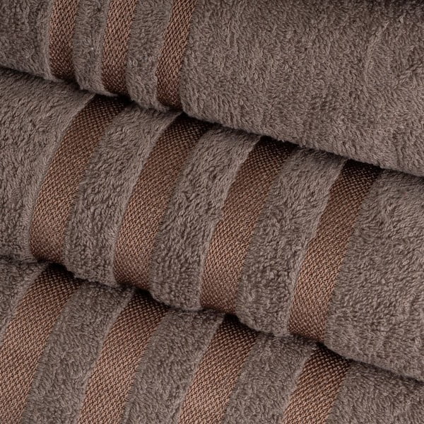 Hnedá froté bavlnená osuška 70x140 cm Simple – Casa Selección-image-1