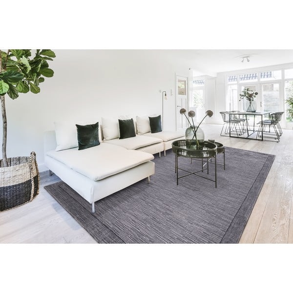 Tmavosivý vlnený koberec 133x180 cm Linea – Agnella-image-1