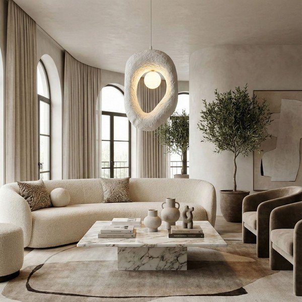 Biele kovové závesné svietidlo Lore – Opviq lights-image-2
