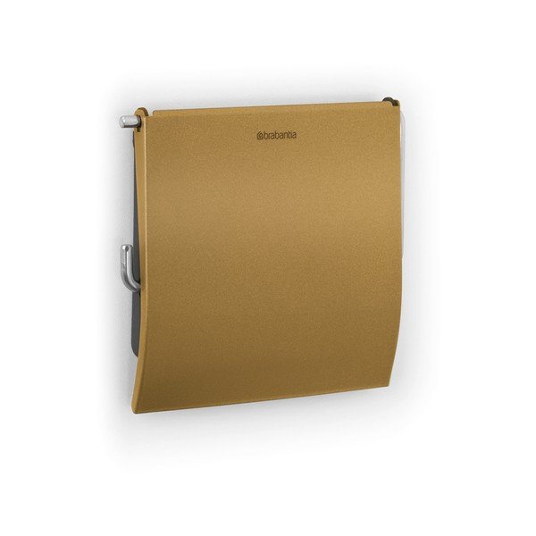 Nástenný oceľový držiak na toaletný papier v zlatej farbe ReNew – Brabantia