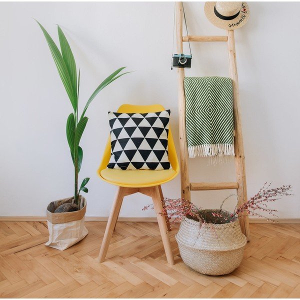 Súprava 2 žltých stoličiek s bukovými nohami Bonami Essentials Retro-image-1