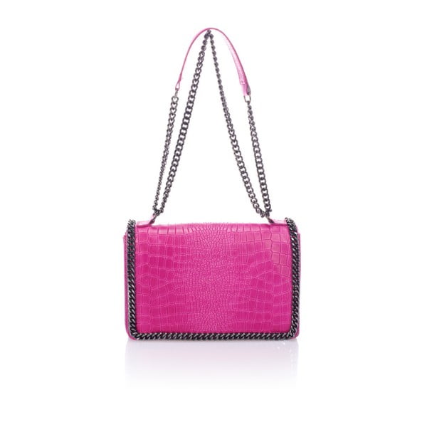 Ružová kožená kabelka Lisa Minardi Ludisia