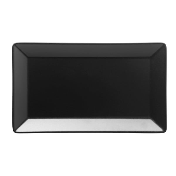Sada 6 matných čiernych tanierov Manhattan City Matt, 25 × 14,5 cm
