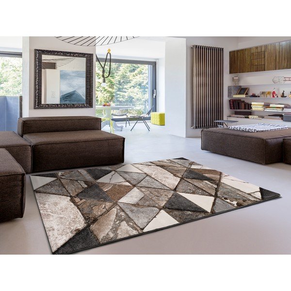 Hnedý koberec Universal Istanbul Triangle, 60 x 120 cm-image-1