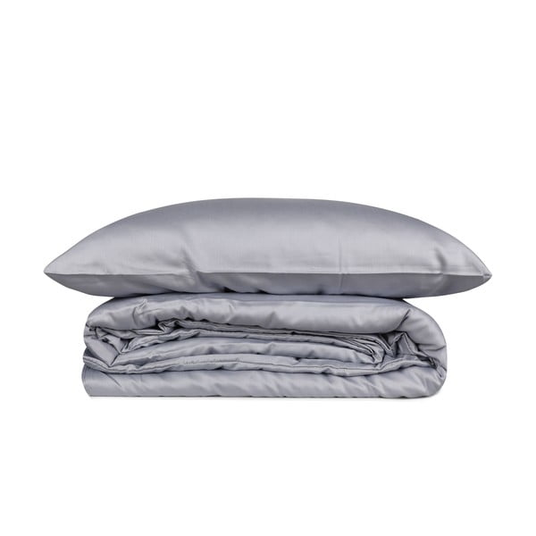 Sivé obliečky na dvojlôžko/predĺžené z bavlneného saténu 240x220 cm Elegant – Mijolnir