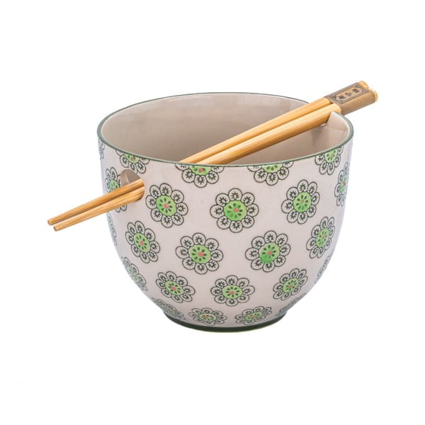 Zelená/sivá miska z kameniny 450 ml Geometric – Sass & Belle