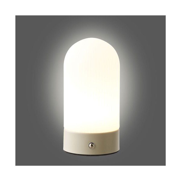 Biela/taupe kovová stolová lampa s plastovým tienidlom (výška  18 cm) Ashford – House Nordic-image-3