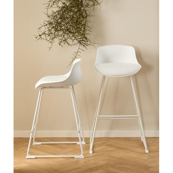 Biela barová stolička (výška sedadla 66 cm) Tina – Actona-image-1