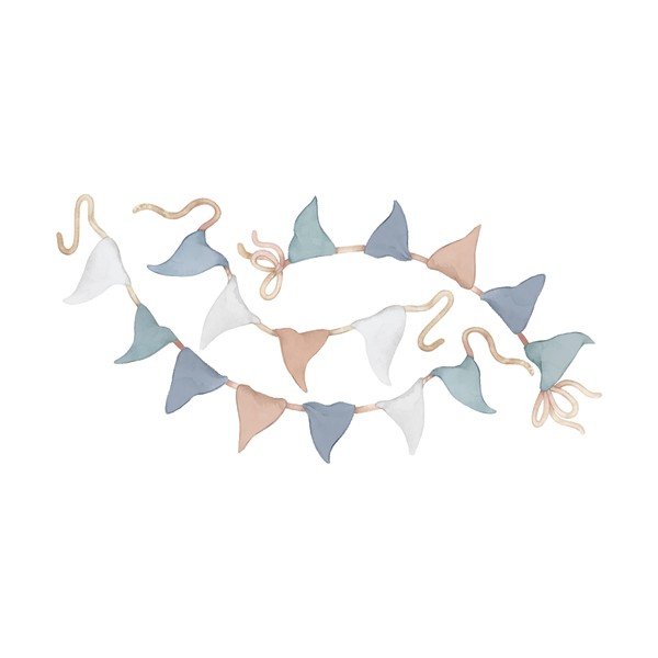 Detské samolepky v súprave 3 ks 66x33 cm Pennant Garlands – Lilipinso