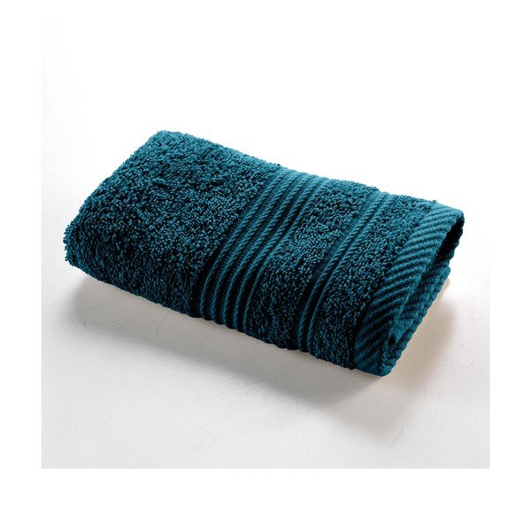 Tmavomodrý froté bavlnený uterák 30x50 cm Tendresse – douceur d'intérieur